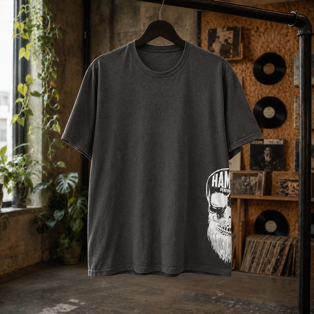 Hammer Performance Mens Skull Graphic T-Shirt Black Biker Grunge Streetwear XL